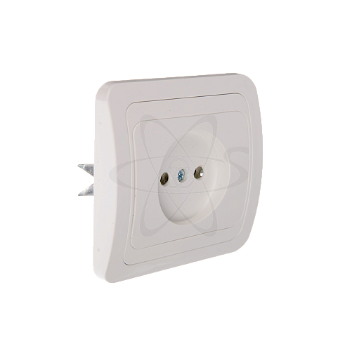 Розетка  1-местн. 10А белая без з/к б/ш "Валдай" СУ TDM