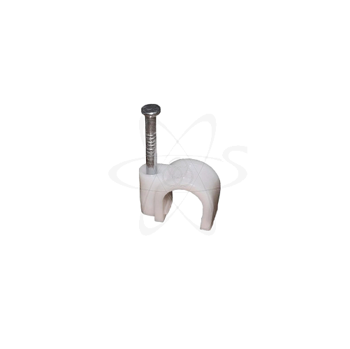 Скоба круглая пластик.  6мм(50шт.)