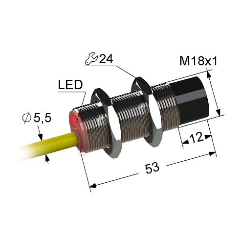 Индуктивный датчик PS2.18M53-12N61-К (NPN.NO.NC)