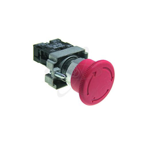 Кнопка SBY5-01TS (1NC) Грибок красный.с поворотн.размыканием