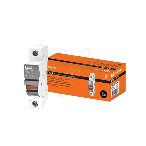 Держатель плавких вставок ДПВ 10х38 1П