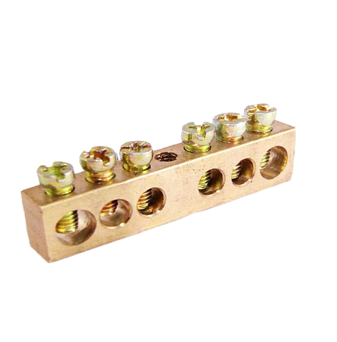 Шина  "N"нулевая 6х9мм 6/1 (6 группы/крепеж по центру) TDM