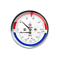 Термоманометр ТМТБ 41Т.2 (0...150С) (0...0,6МPа) G1/2 кл2.5