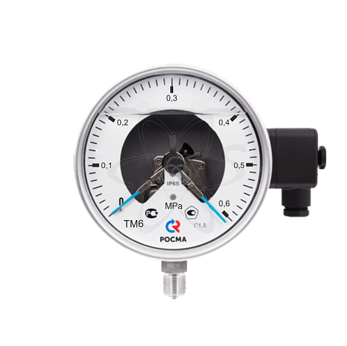 Манометр электро-контакт. ТМ-621Р.05 (0...0,6 МРа) М20х1,5 кл1.5