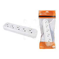 Розетка 5 гнезд 2П б/з10А белая