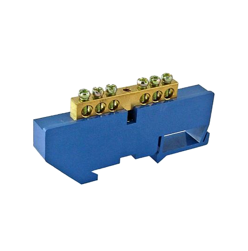 Шина "N" нулевая с изолятором на DIN-рейку 6x9мм стойка бол. 6 групп TDM