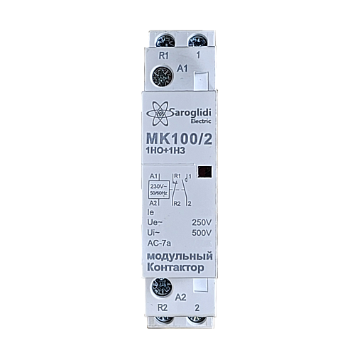 Модульный контактор  МК100/2-25A (1НО+1НЗ) 230VAC