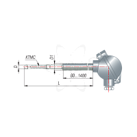 ДТПК145-0919.320.1(ТХА, L=320мм, d=20мм, -200+1100С)